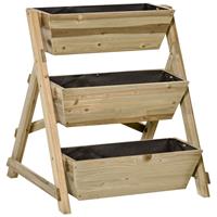 Outsunny Blumentreppe Holz 71Âcm x 61Âcm x 77Âcm