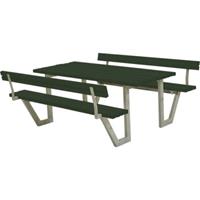 Trendyard Picknicktafel Stalen Frame Wega Groen 2 Rugleuningen