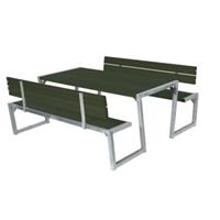 Trendyard Picknicktafel Zigma Groen 2 Rugleuningen