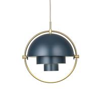 GUBI Multi-Lite Pendelleuchte GroÃŸ Messing in Mitternachtsblau - Limited Edition