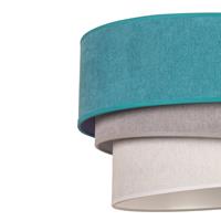 Euluna Plafondlamp Pastell Trio 60cm turquoise/grijs