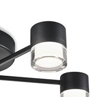 Helestra Kala LED plafondlamp, zwart, 11-lamps