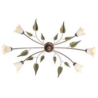 Euluna Plafondlamp Miranda 6-lamps, ovaal, brons