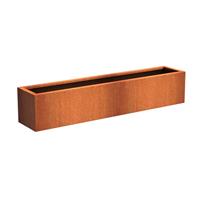 Tuinvoordeel Andes cortenstaal 200x40x40 cm plantenbak