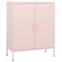 vidaXL Lagerschrank Rosa 80x35x101,5 cm Stahl 