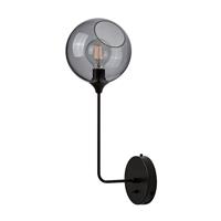 DESIGN BY US Ballroom Long wandlamp, rookgrijs, glas, handgeblazen