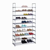 Relaxdays XXL Schuhregal erweiterbar grau