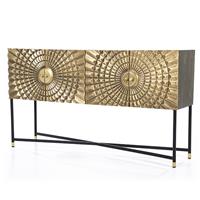 Eleonora Dressoir Noa Mangohout en metaal, 160cm - Goud