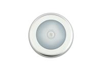 Groenovatie LED Kastverlichting 1W op Batterijen met Sensor, Grijs, Rond, Warm Wit