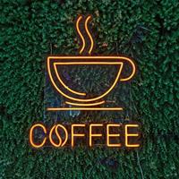 Groenovatie LED Neon Verlichting Bord Coffee, Incl. Adapter, 70x57cm, Extra Warm Wit