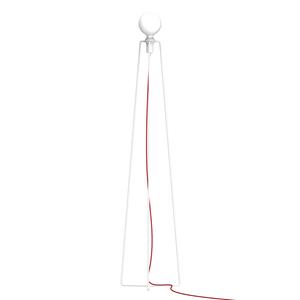 GRUPA Model M3 LED vloerlamp wit, kabel rood