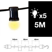 EDM Girlande 5m - 5 E27 Lampenfassung mit Endhaken (auÃŸen)