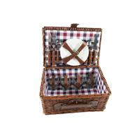 Picknickmand Rood Blauw 4 Personen