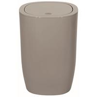 SPIRELLA Design Kosmetikeimer Pure Treteimer Schwingdeckeleimer AbfallbehÃlter mit Schwingdeckel 5 Liter (ÃxH): 17 x 25 cm Taupe