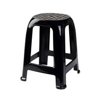 Keuken Of Kasten Opstapje/krukje/zitje In Het Zwart 46,5 Cm - Huishoudkrukjes
