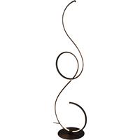 BES LED LED Vloerlamp - Trion Jivino - 23W - Aanpasbare Kleur - Dimbaar - Rond - Mat Zwart - Aluminium