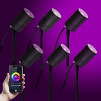 Nostalux Multicolour Tuinspot LED Pin set met WIFI (6-stuks)