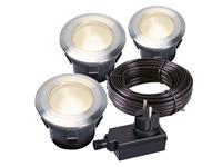 Garden Lights 12V Larch 3-delige grondspotset