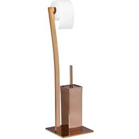 RELAXDAYS Stand WC Garnitur WIMEDO eckig HBT: 71 x 20 x 20 cm ToilettenbÃ¼rstenhalter aus Edelstahl mit Lackierung Toilettenpapierhalter und Klorollenhalter als
