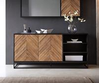 DELIFE Sideboard Famke 145 cm Mango Teak 2 TÃ¼ren 3 FÃcher