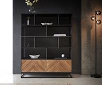 DELIFE Highboard Famke 120 cm Mango Teak 10 FÃcher 2 TÃ¼ren