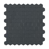 By Goof Mozaiek hexagon dark grey 3,5x3,5
