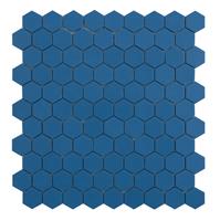 By Goof Mozaiek hexagon marine blue 3,5x3,5