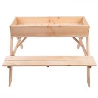 Esschert Design Picknicktafel met zandbak voor kinderen