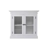 Hioshop Halifax dressoir met 2 glazen deuren, wit.