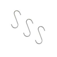 3x S-haken / ophanghaken - metaal - ophanghaakjes