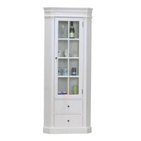 ebuy24 Vitrine »Amaretta Eckschrank antik weiß, antik patiniert. B«