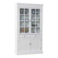 ebuy24 Vitrine »Amaretta 2-Türig Vitrinen antik weiß, antik patine«