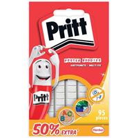 Plak gummetjes/kneed lijm 95 stuks - Bevestigings kneedlijm/plakkers