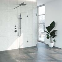 Bewonen Sean 4JC4 inloopdouche reversed 90 x 90 cm gunmetal geborsteld