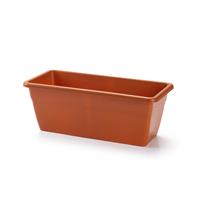 Forte Plastics Plantenbak terra cotta rechthoekig 40 x 18 x 15 cm - Bloembakken/plantenbakken voor binnen/buiten