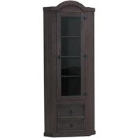 Ebuy24 - New Mexico Eckschrank mit 1 GlastÃ¼r und 2 Schubladen, kolonial gebeizt, gewachst. - Braun