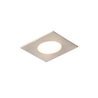 QAZQA Moderner quadratischer Einbaustrahler inkl. LED IP65 - Simply - Stahl