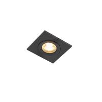 QAZQA Set mit 3 Bad-Downlights schwarz IP44 - Xena Square - Schwarz