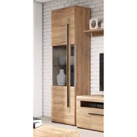 LOMADOX Vitrinenschrank Eiche Grandson Nb. TURDA-83 moderner Stil, B/H/T: ca. 60/204/39 cm