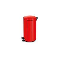 Afvalbak met pedaalmechanisme, inhoud 20 l, h x Ø = 450 x 300 mm, rood