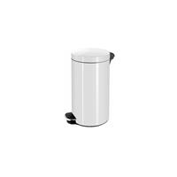 Afvalbak met pedaalmechanisme, inhoud 20 l, h x Ø = 450 x 300 mm, wit