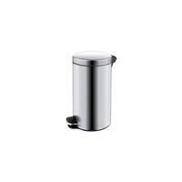 Afvalbak met pedaalmechanisme, inhoud 30 l, h x Ø = 650 x 300 mm, roestvast staal, mat