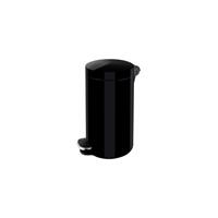 Afvalbak met pedaalmechanisme, inhoud 20 l, h x Ø = 450 x 300 mm, zwart