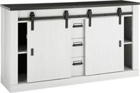 Premium collection by Home affaire Sideboard Â»SHERWOODÂ«, in modernem Holz Dekor, mit Scheunentorbeschlag und Apothekergriffen aus Metall, Breite 161 cm