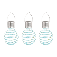 Solar LED hanglamp Fiesta Blue op zonne energie - Set van 3