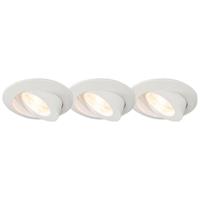 Qazqa Set Van 3 Inbouwspots Wit Incl. Led Ip44 - Relax Led