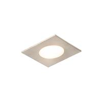 QAZQA Set van 3 inbouwspots vierkant staal incl. LED IP65 - Simply