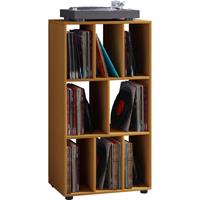 EBUY24 Schaltino Regal retro fÃ¼r LP Platten Rack 8 Regale Buche dekor. - Braun