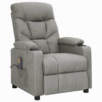 vidaXL Massagestoel stof lichtgrijs
