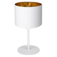 Euluna Tafellamp Soho, cilindrisch hoogte 34cm wit/goud